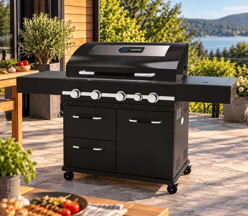 Sunwind Disa Gassgrill – 4 brennere, 17 kW og Kokegrop